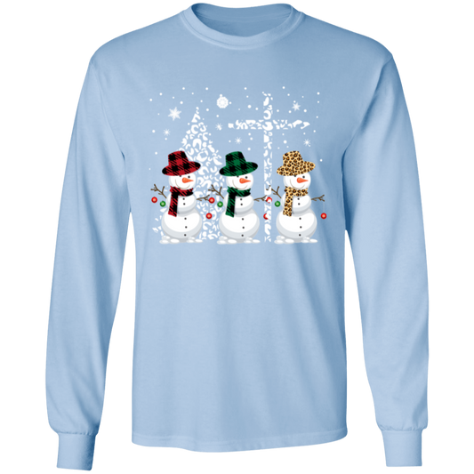 Snowman Trio | Christmas LS T-Shirt
