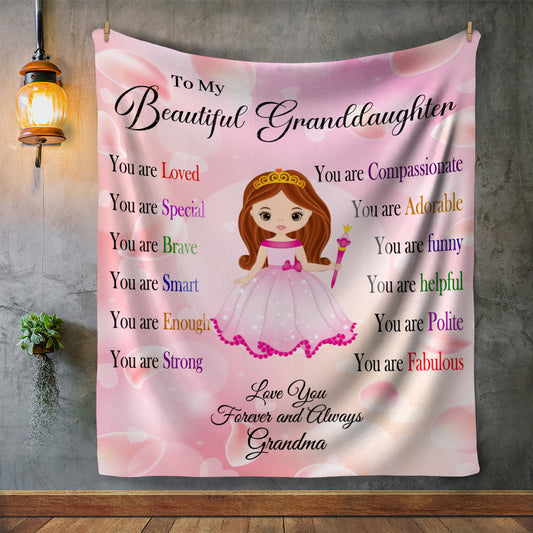 Grandma To Granddaughter Blanket (Ver. 2)