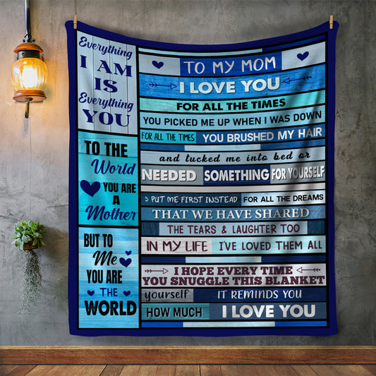 To My Mom | Wood Panel Style Blanket (Ver. 2)