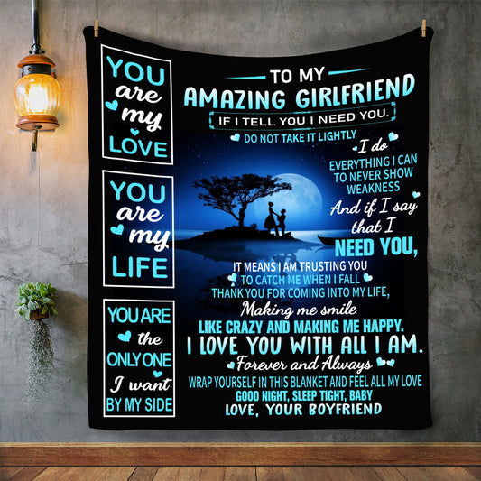 Boyfriend To Girlfriend | Moonlight Plush Fleece Blanket