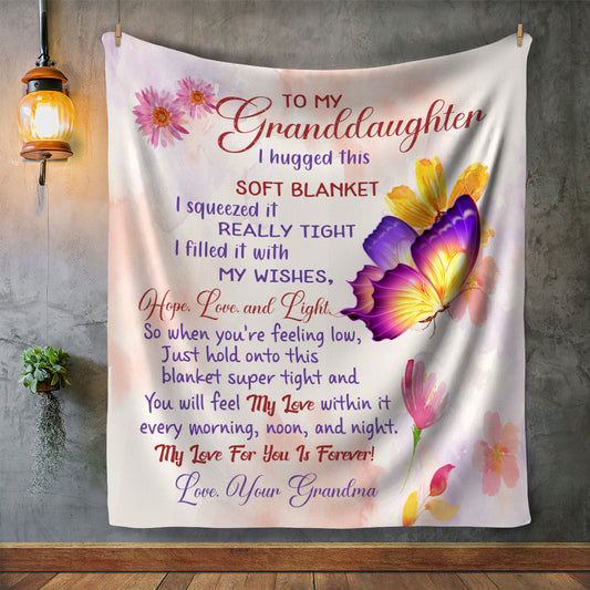 Grandma To Granddaughter | Floral Blanket