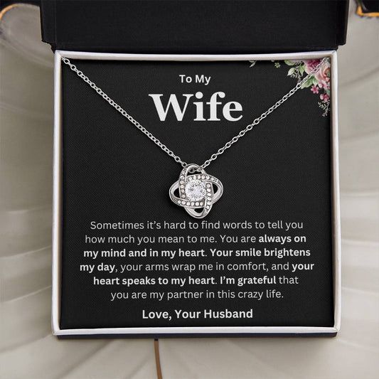 Husband To Wife | Heart Speaks - Love Knot Necklace