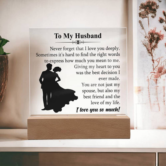 To My Husband | Dancing Duo Acrylic Plaque