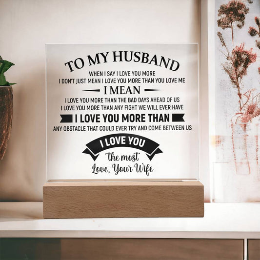 Wife To Husband | Love Filled Acrylic Plaque