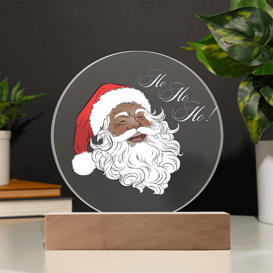 Jolly Santa | Christmas Acrylic Plaque | Version 3