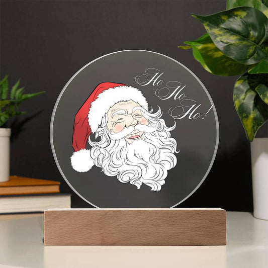 Jolly Santa | Christmas Acrylic Plaque | Version 2