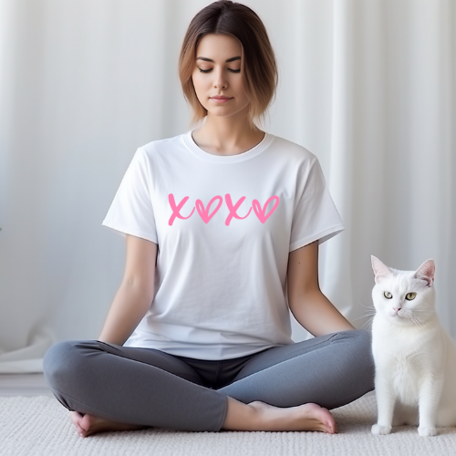 XOXO | Light Pink Text | Unisex T-shirt