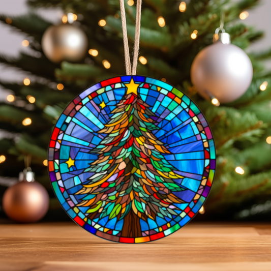 Glass Stained Christmas Ornaments
