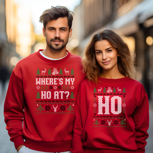 Where's My Ho At? | Couple Christmas Sweater (Ver. 2)