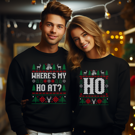 Where's My Ho At? | Couple Christmas Sweater (Ver. 3)