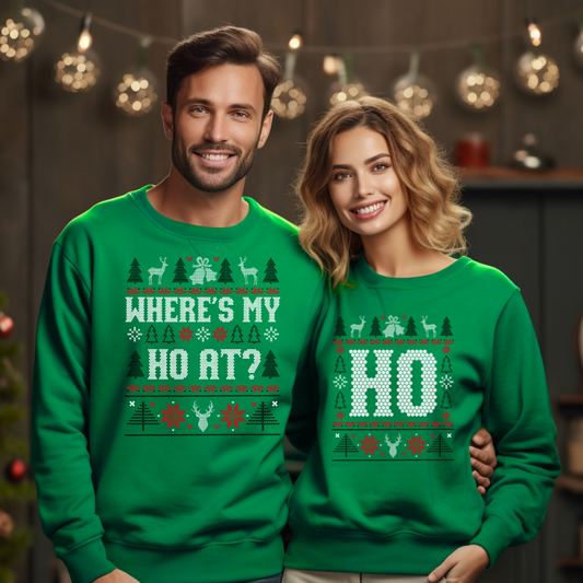 Where's My Ho At? | Couple Christmas Sweater (Ver. 1)