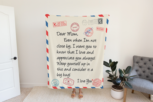 To My Mom | Postcard Style Blanket (50x60)
