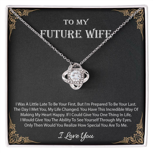 My Future Wife | You Make My Heart Happy - Love Knot Necklace